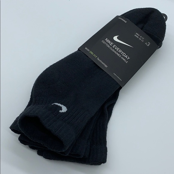 NIKE 3 pairs EVERYDAY COTTON CUSHIONED ANKLE TRAININ SOCKS - Picture 15 of 16